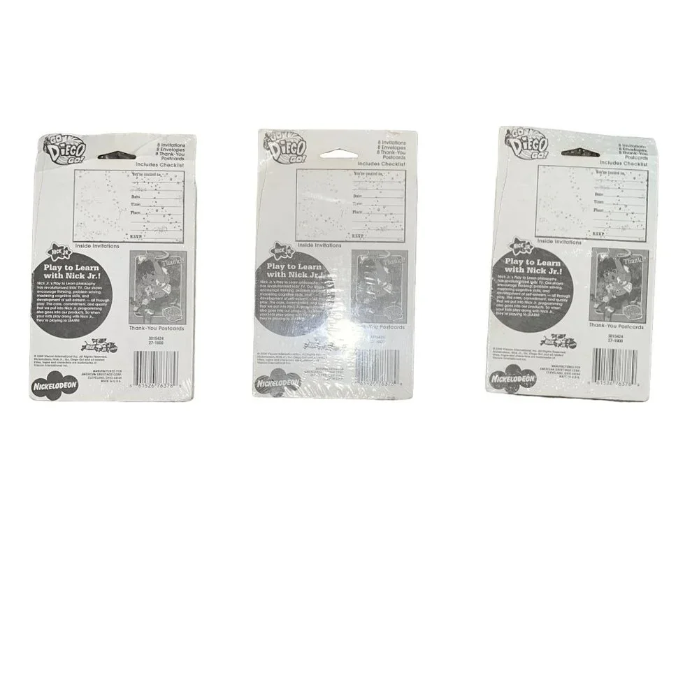 NIP American Greeting Go Diego Go Birthday Party Invitations Thank You Cards 3Pk
